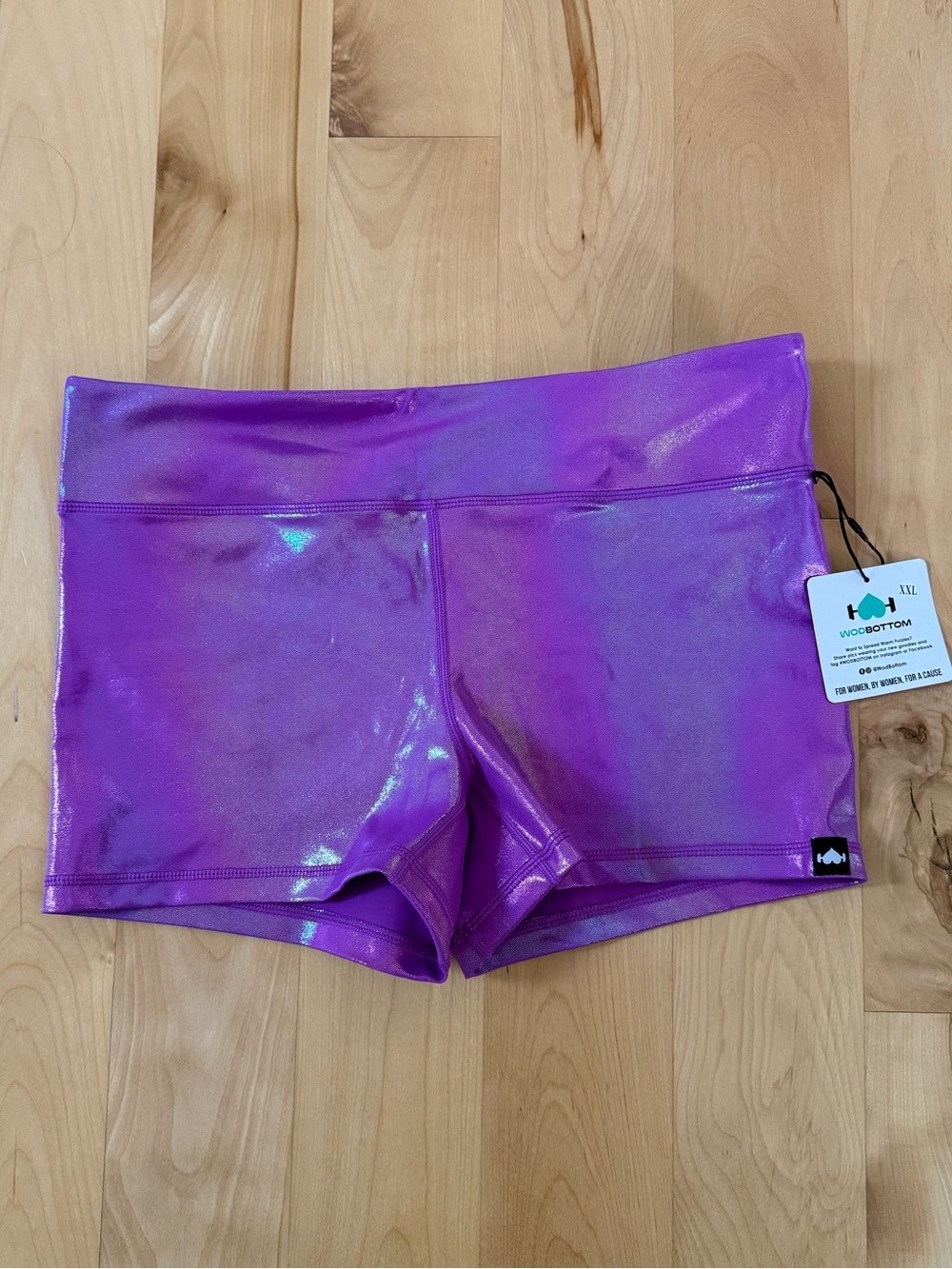 Wodbottom Athletic Shorts XXL Purple Iridescent NWT